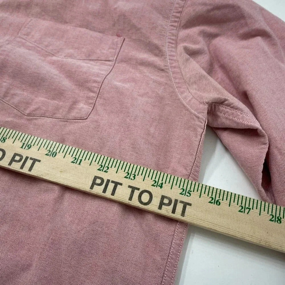 J. Crew Shirt Long Sleeve Button Down Mens Pink Red XL3654 - Picture 5 of 6